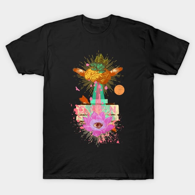 LOTUS BEAM (alt) T-Shirt by Showdeer